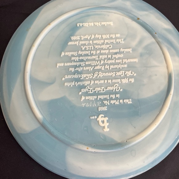 Blue Ceramic Plate - Picture 2 of 2